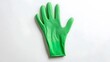 © Jawad - A green rubber glove isolated on white.