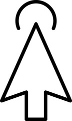 Fototapete - Mouse Click Cursor icon. Hand Mouse Pointer Pictogram on Transparent Background. Finger Web Click Pointer Line and Silhouette Icon.