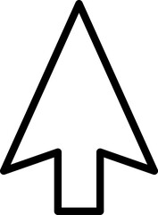 Fototapete - Mouse Click Cursor icon. Hand Mouse Pointer Pictogram on Transparent Background. Finger Web Click Pointer Line and Silhouette Icon.