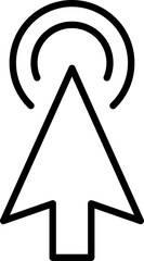 Fototapete - Mouse Click Cursor icon. Hand Mouse Pointer Pictogram on Transparent Background. Finger Web Click Pointer Line and Silhouette Icon.