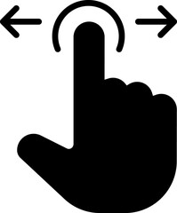 Fototapete - Mouse Click Cursor icon. Hand Mouse Pointer Pictogram on Transparent Background. Finger Web Click Pointer Line and Silhouette Icon.
