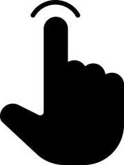 Fototapete - Mouse Click Cursor icon. Hand Mouse Pointer Pictogram on Transparent Background. Finger Web Click Pointer Line and Silhouette Icon.