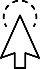 Fototapete - Mouse Click Cursor icon. Hand Mouse Pointer Pictogram on Transparent Background. Finger Web Click Pointer Line and Silhouette Icon.