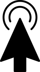 Fototapete - Mouse Click Cursor icon. Hand Mouse Pointer Pictogram on Transparent Background. Finger Web Click Pointer Line and Silhouette Icon.