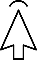 Fototapete - Mouse Click Cursor icon. Hand Mouse Pointer Pictogram on Transparent Background. Finger Web Click Pointer Line and Silhouette Icon.