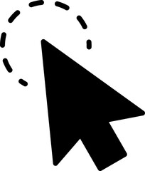 Fototapete - Mouse Click Cursor icon. Hand Mouse Pointer Pictogram on Transparent Background. Finger Web Click Pointer Line and Silhouette Icon.