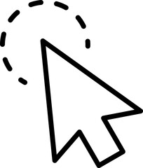 Fototapete - Mouse Click Cursor icon. Hand Mouse Pointer Pictogram on Transparent Background. Finger Web Click Pointer Line and Silhouette Icon.