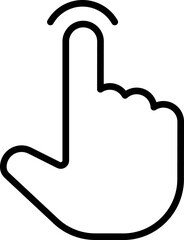 Fototapete - Mouse Click Cursor icon. Hand Mouse Pointer Pictogram on Transparent Background. Finger Web Click Pointer Line and Silhouette Icon.