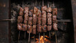 © fox design - grilled meat on the grill
