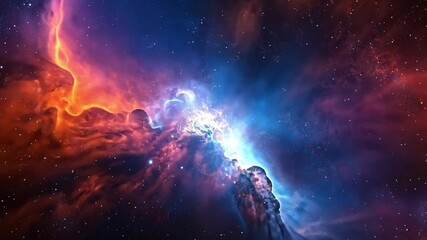 Wall Mural - vibrant cosmic clouds swirl in a breathtaking display of color and energy in deep space