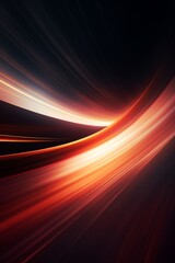 Wall Mural - Creative colorful abstract motion curves light beam of fast moving on dark background	
