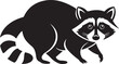 © Kiran - A silhouette of raccoon standing vector image