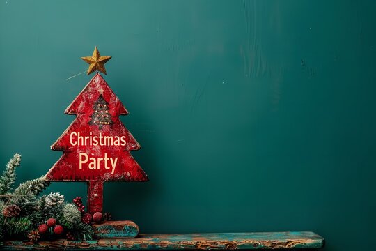 A red wooden sign with the words 