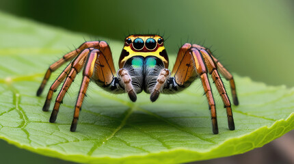 Spider on a web with intricate threads and a detailed design.