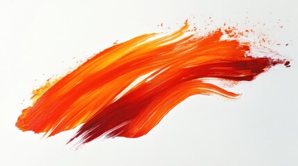 Poster - This artwork features bold and expressive brushstrokes in fiery orange and deep red, capturing the essence of a passionate sunset. The colors blend and intertwine beautifully