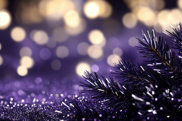 Canvas Print - Purple Christmas Background