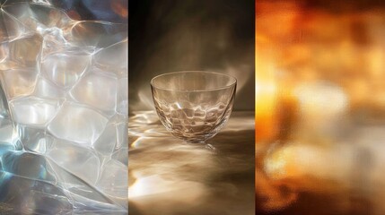 Poster - Glass Reflections: A Trilogy of Light and Texture