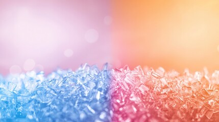 Poster - Colorful Crystals on Soft Background with Light Bokeh Effect