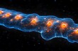 © Premium Graphics - Microscopic neuron visualization within brain focusing on the synapses neural connections and the flow of information between neurons