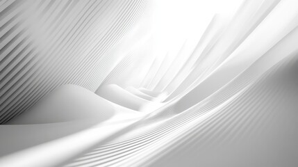 Poster - Abstract white backdrop with delicate geometric shapes and gentle light play for a refined, modern aesthetic