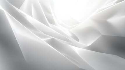 Poster - Abstract white backdrop with delicate geometric shapes and gentle light play for a refined, modern aesthetic