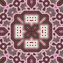 Wall Mural - Seamless abstract symmetrical wonderful pattern. Kaleidoscope pattern texture