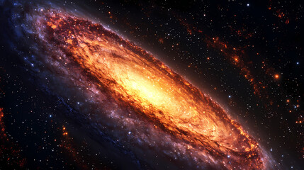 galaxy with celestial harmony and nebula, space, stellar motion, galaxy. stellar. illustration