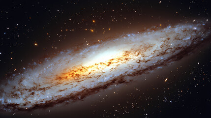 galaxy with celestial harmony and nebula, space, stellar motion, galaxy. stellar. illustration