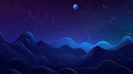 Wall Mural - sleek night sky