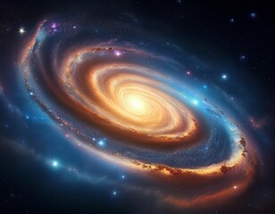 Wall Mural - a stunning view of a spiral galaxy a collection of stars gas and dust