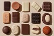 © pham - さまざまなチョコレートの詰め合わせが並ぶテーブルの様子