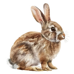 Canvas Print - A watercolor of a Rabbit, isolated on a white background. Rabbit vector.