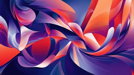Poster - Abstract colorful waves blending in dynamic shapes and gradients.