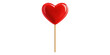 © pibi37.studio - Red heart-shaped lollipop isolated on transparent background