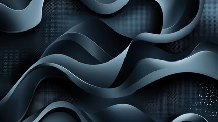 Poster - Abstract design featuring flowing dark waves and textures, ideal for backgrounds or graphics.