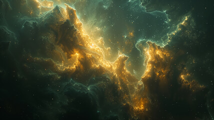 Wall Mural - spiral galaxy glowing in deep space with intricate star formations and luminous gas clouds
