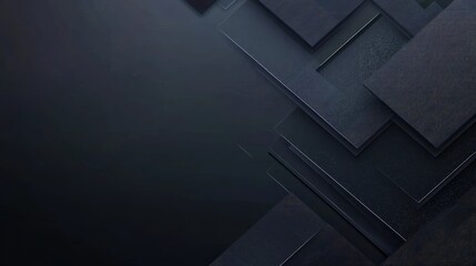 Poster - Abstract geometric design with layered dark shapes and textures.
