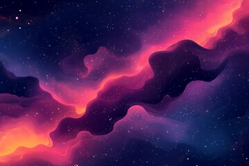 Poster - A vibrant cosmic scene with swirling colors and stars, evoking a sense of wonder.