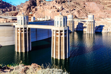 Wall Mural - A large body of water with a bridge over it