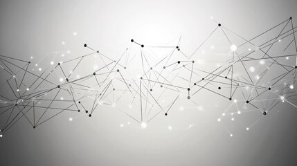 Poster - Abstract geometric design with interconnected lines and nodes, suggesting data and connectivity.