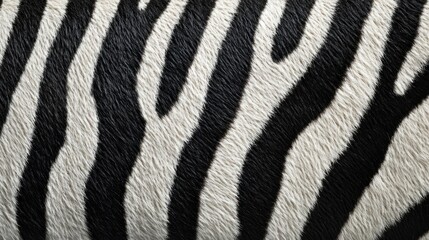 Poster - The captivating texture of zebra fur showcases dark and light stripes interwoven in a mesmerizing pattern. This unique design serves as a beautiful study of nature's artistry