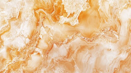 Aufkleber - A stunning orange and cream veined onyx stone surface with a polished finish, showcasing natural beauty and elegance.