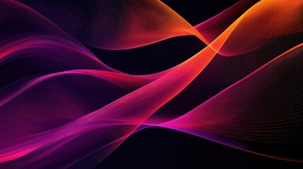 Fototapete - Abstract flowing waves in vibrant colors create a dynamic visual experience.