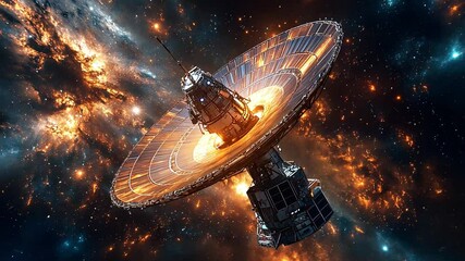 Poster - exploration of deep space through advanced satellite technology in stunning 4k quality