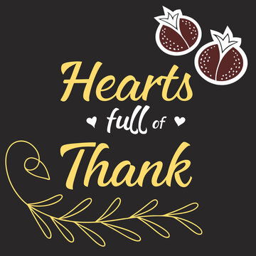 a black background with a quote from hearts full of thank you