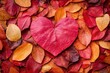 © Bojan - Heart-shaped leaf surrounded by vibrant autumn foliage in a natural setting
