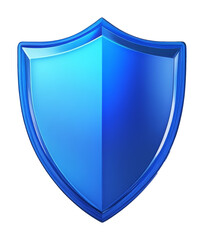 Aufkleber - blue shield icon representing security and protection with gloss effect, digital safety concept