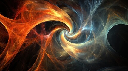 Fototapete - A vibrant swirling pattern of colors representing energy and motion.