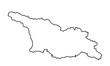 © Roman - Vector outline georgia Icon georgia outline on white background