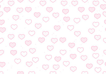 Wall Mural - seamless pattern of heart shaped tunnel. pink romantic pattern. pink and red colors. trendy vector i